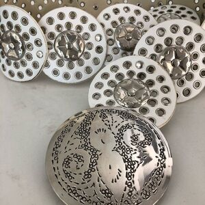 Silver and White Boho waist or Hip Leather Jacket with belt made in Europe